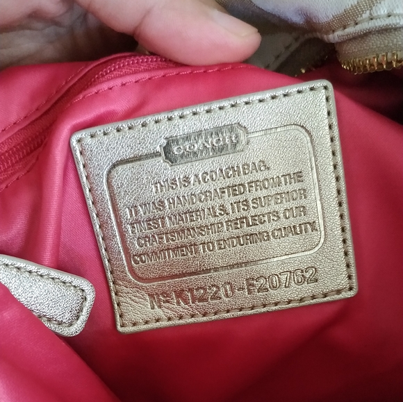 Authentic Coach Poppy F20762 Daisy Floral Gold Glitter Shoulder bag - Picture 10 of 17